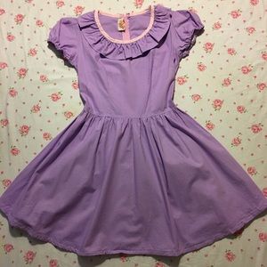 Lavender Homemade Square Dance-Style Dress